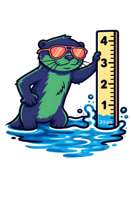 Eddy the Otter checking water levels