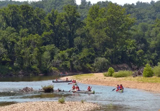 Canoes on the Black River near Lesterville.