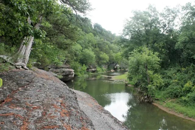 War Eagle Creek at Withrow Springs State Park.